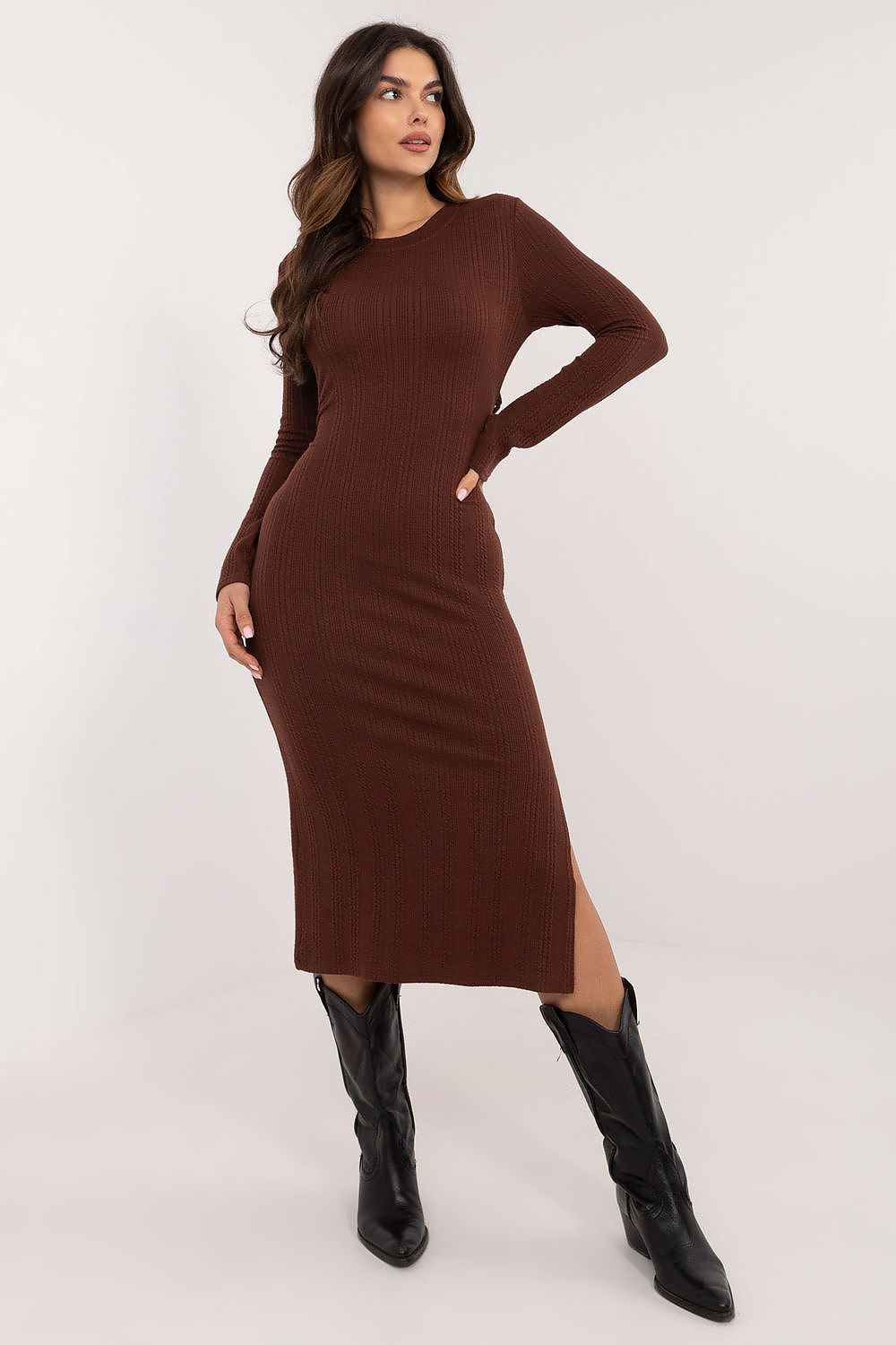 Long sleeves Knit pencil dress