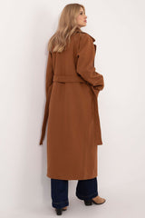 Women's smooth material transitional coat