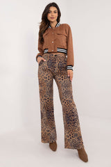 Women animal motif casual trousers