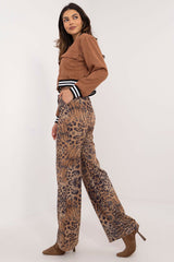 Women animal motif casual trousers