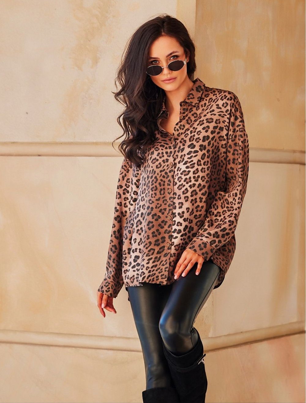 Long sleeve animal patterns shirt