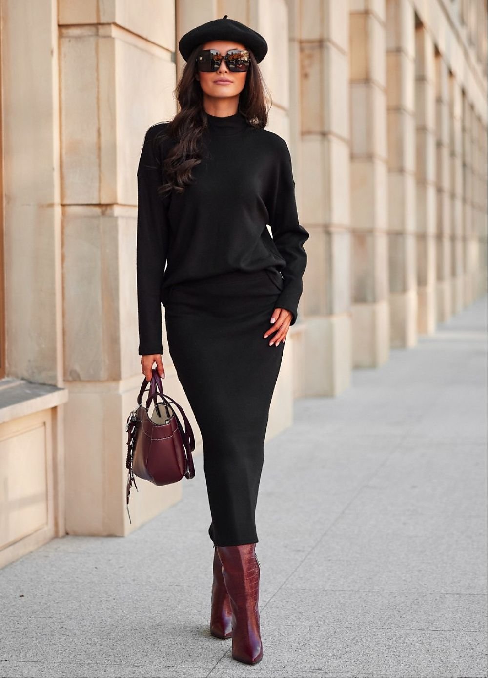 Long sleeves turtleneck blouse