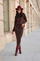 Long sleeves turtleneck blouse