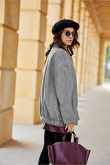 Elegant dropped shoulder line jacket