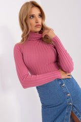 Classic cut with a ribbed fabric sweater