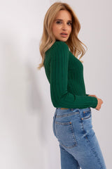 Classic cut with a ribbed fabric sweater