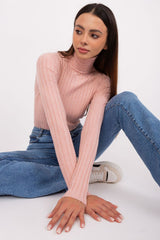 Classic cut with a ribbed fabric sweater