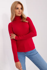 Classic cut with a ribbed fabric sweater