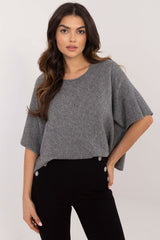 Elegant short sleeve oversize sweater