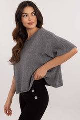 Elegant short sleeve oversize sweater