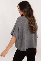 Elegant short sleeve oversize sweater