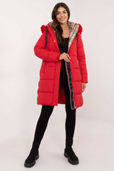 Quilted detachable hood winter jacket