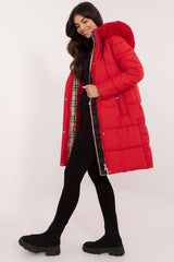 Quilted detachable hood winter jacket