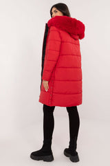 Quilted detachable hood winter jacket