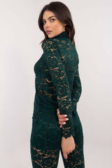 Elegant lace formal blouse with a fitted cut