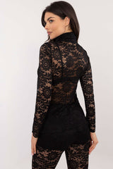 Elegant lace formal blouse with a fitted cut