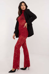 Elegant lace bell-bottom wide legs trousers