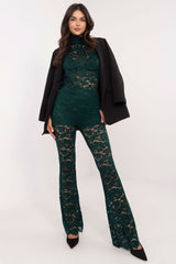 Elegant lace bell-bottom wide legs trousers