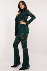 Elegant lace bell-bottom wide legs trousers