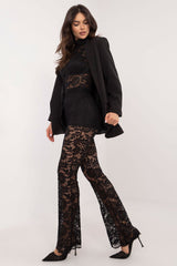 Elegant lace bell-bottom wide legs trousers