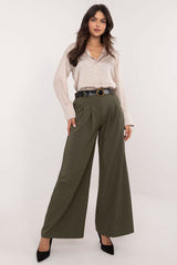 Women high waist wide leg trousers