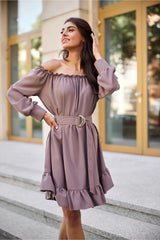 Light wide long sleeves Spanish neck daydress