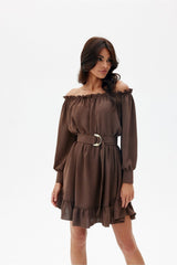 Light wide long sleeves Spanish neck daydress