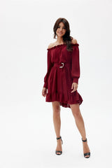 Light wide long sleeves Spanish neck daydress