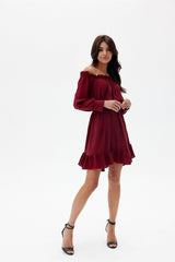 Light wide long sleeves Spanish neck daydress