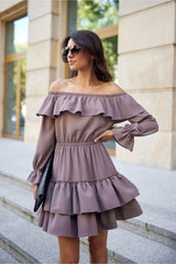 Spanish-style long sleeves mini dress