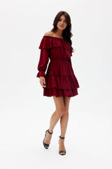 Spanish-style long sleeves mini dress