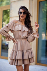 Spanish-style long sleeves mini dress