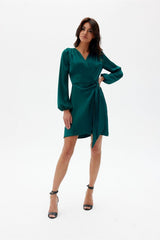 Extremely elegant wrap style short cocktail dress