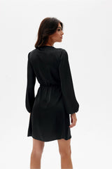 Extremely elegant wrap style short cocktail dress