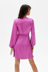 Extremely elegant wrap style short cocktail dress