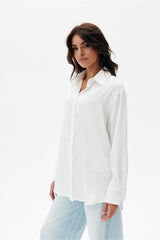 Long sleeve delicate satin shirt