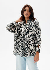 Long sleeve animal patterns shirt