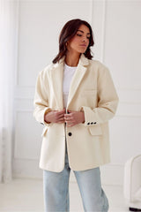 Long sleeves loose cut jacket