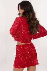 Elegant mini skirt decorated with sequins