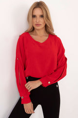 Elegant Long sleeves with slits blouse