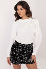 Elegant long sleeves formal blouse with a subtle