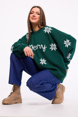 Christmas sweater in a loose oversized cut