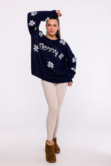 Christmas sweater in a loose oversized cut