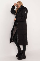 Stylish synthetic filling women's long coat