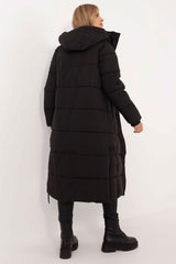 Stylish synthetic filling women's long coat