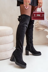 Women's faux suede knee-high boots