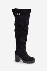 Women's faux suede knee-high boots