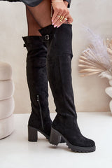 Women's faux suede knee-high boots