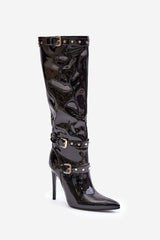 Elegant women's stiletto heeled boots