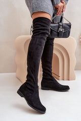 Women's ecological suede knee-high boots